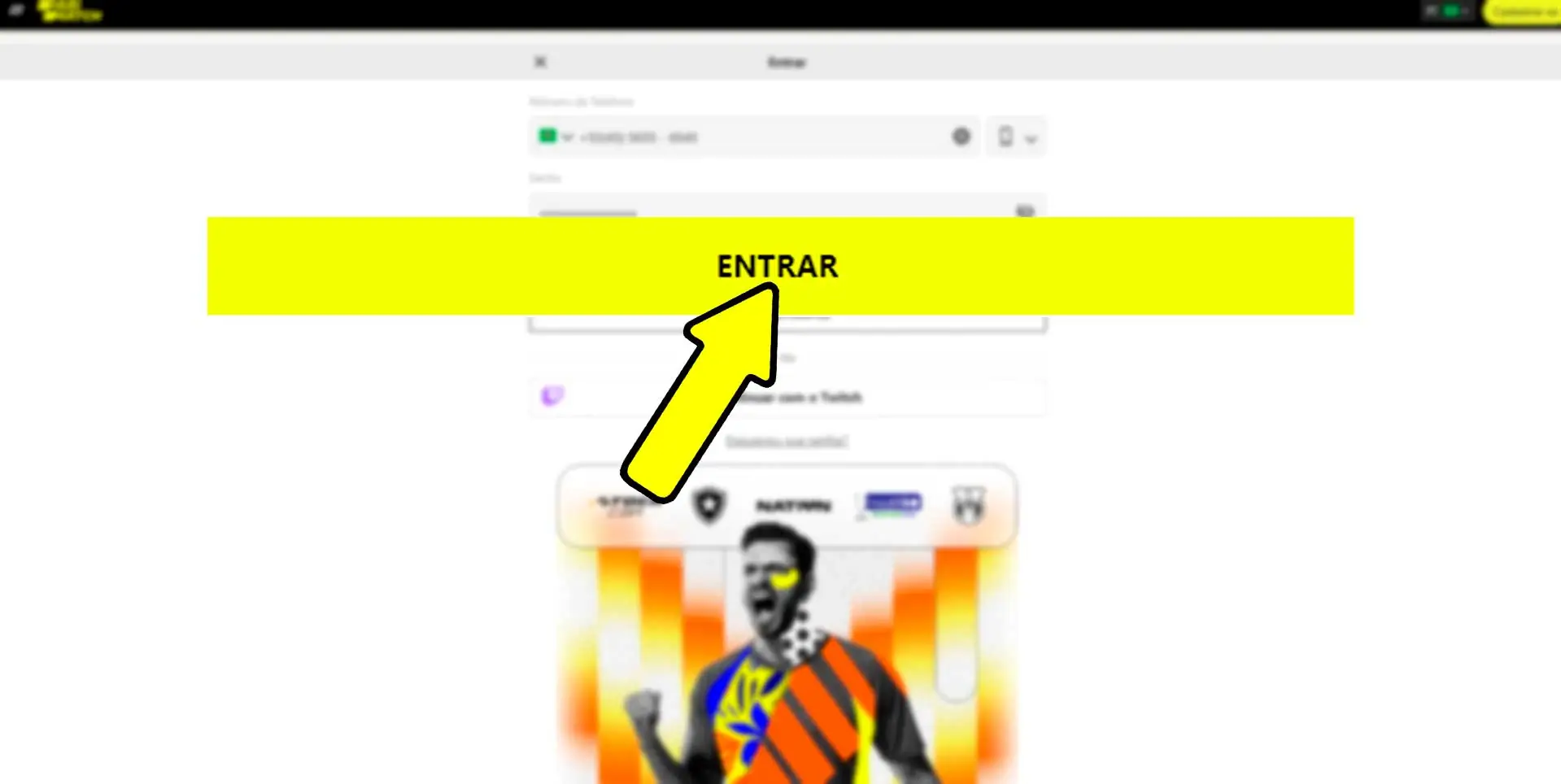 Confirme a entrada e pressione o botão "Enter".