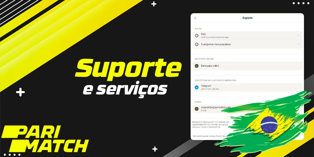Suporte ao cliente 24 horas e outros serviços