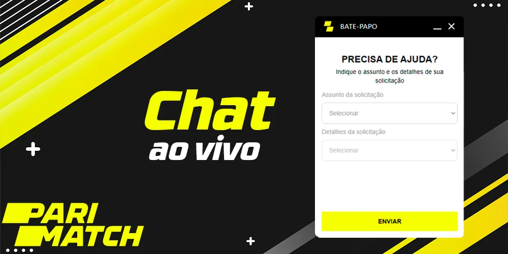 Bate-papo ao vivo com o suporte da Parimatch 24 horas por dia