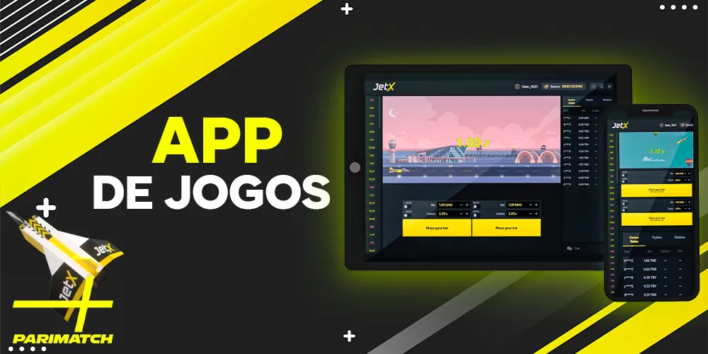 Jogo JetX da aplicativo móvel