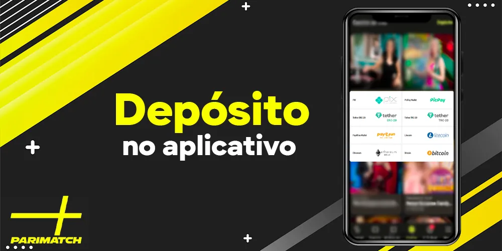 Depósito e retirada de dinheiro no aplicativo