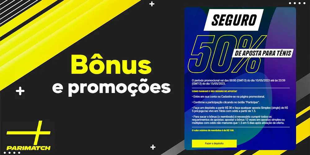 Bônus e promoções para usuários brasileiros para apostas em tênis