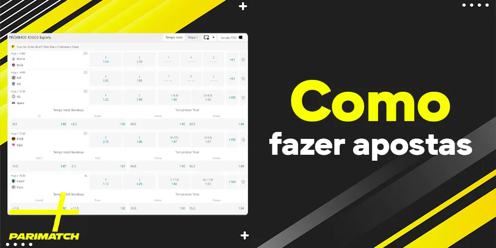 Como apostar em CSGOs no site da Parimatch