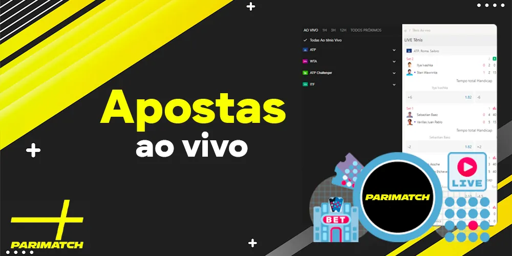 Apostas de tênis ao vivo no site