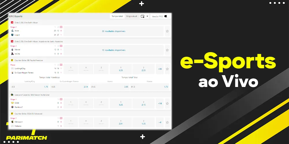 Apostas cibernéticas em esportes ao vivo