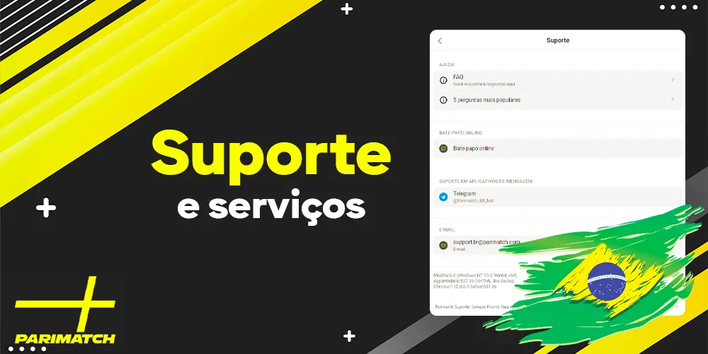 Suporte ao cliente 24 horas e outros serviços